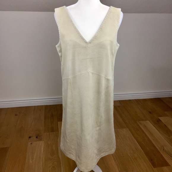 Sundance Luxe Shift Midi Dress Soft Suede Leather - Picture 4 of 14